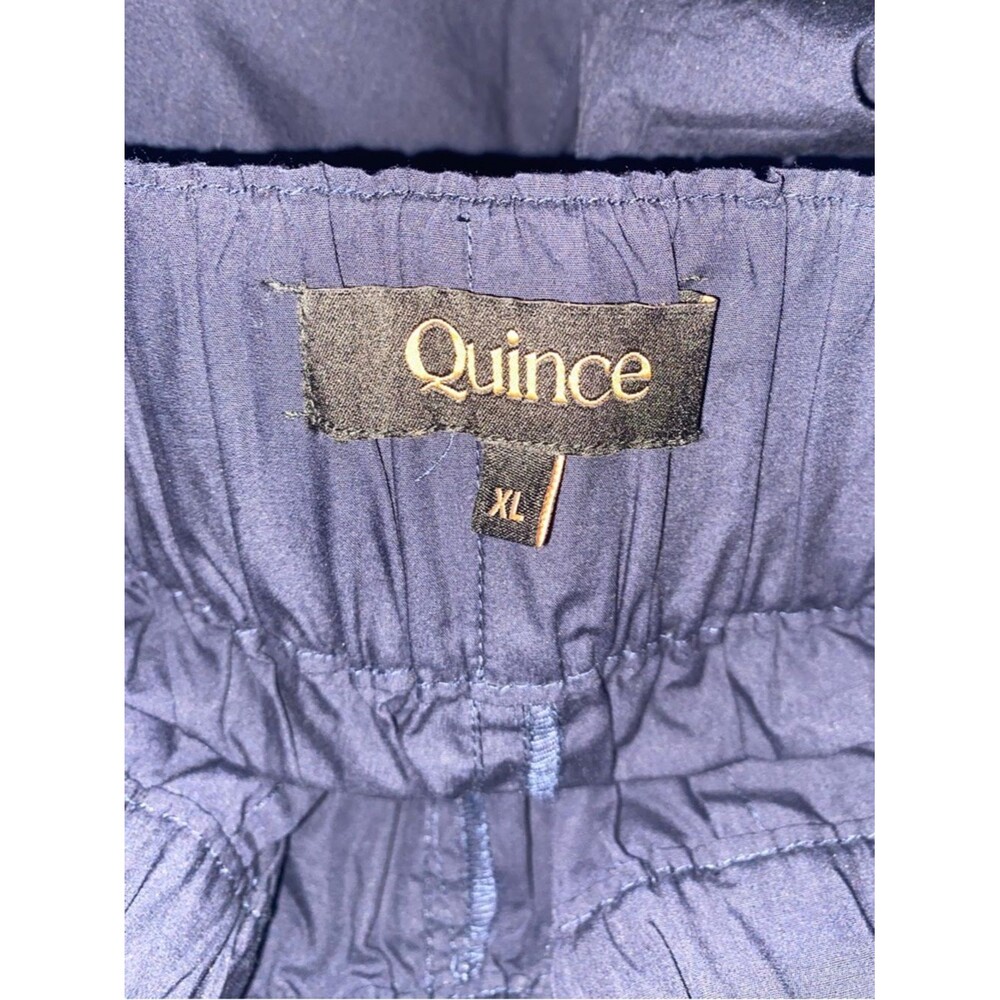 QUINCE Navy Blue 100% Organic Cotton Poplin Pull On Shorts - Picture 6 of 6